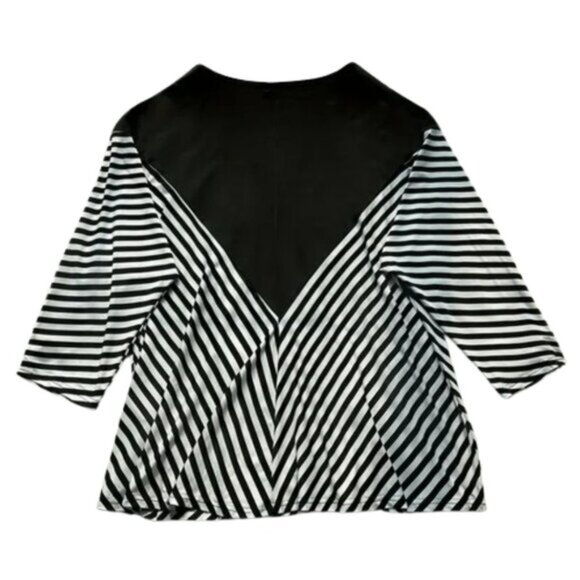 Black and White Striped Shirt Size 2X NEW NWOT - Picture 2 of 2